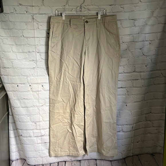 St. John's Bay Pants - St. John's Bay Stretch Khaki Wide Leg Trousers Pants Size 14